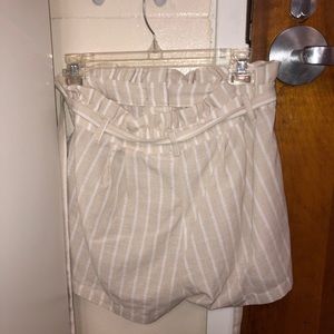 Linen paper bag shorts